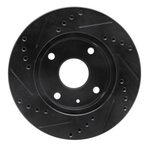 Chevrolet Optra Brake Rotor (1) - Front Right - R1 Concepts - Drilled & Slotted - Black - `04-`10